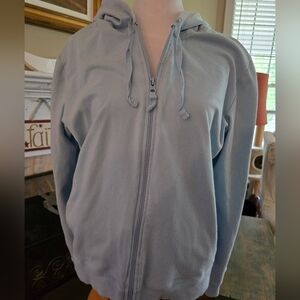 Light Blue Zip-Up Hoodie